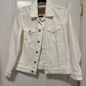 Lucky Brand White Jean Jacket "The Tomboy Trucker"